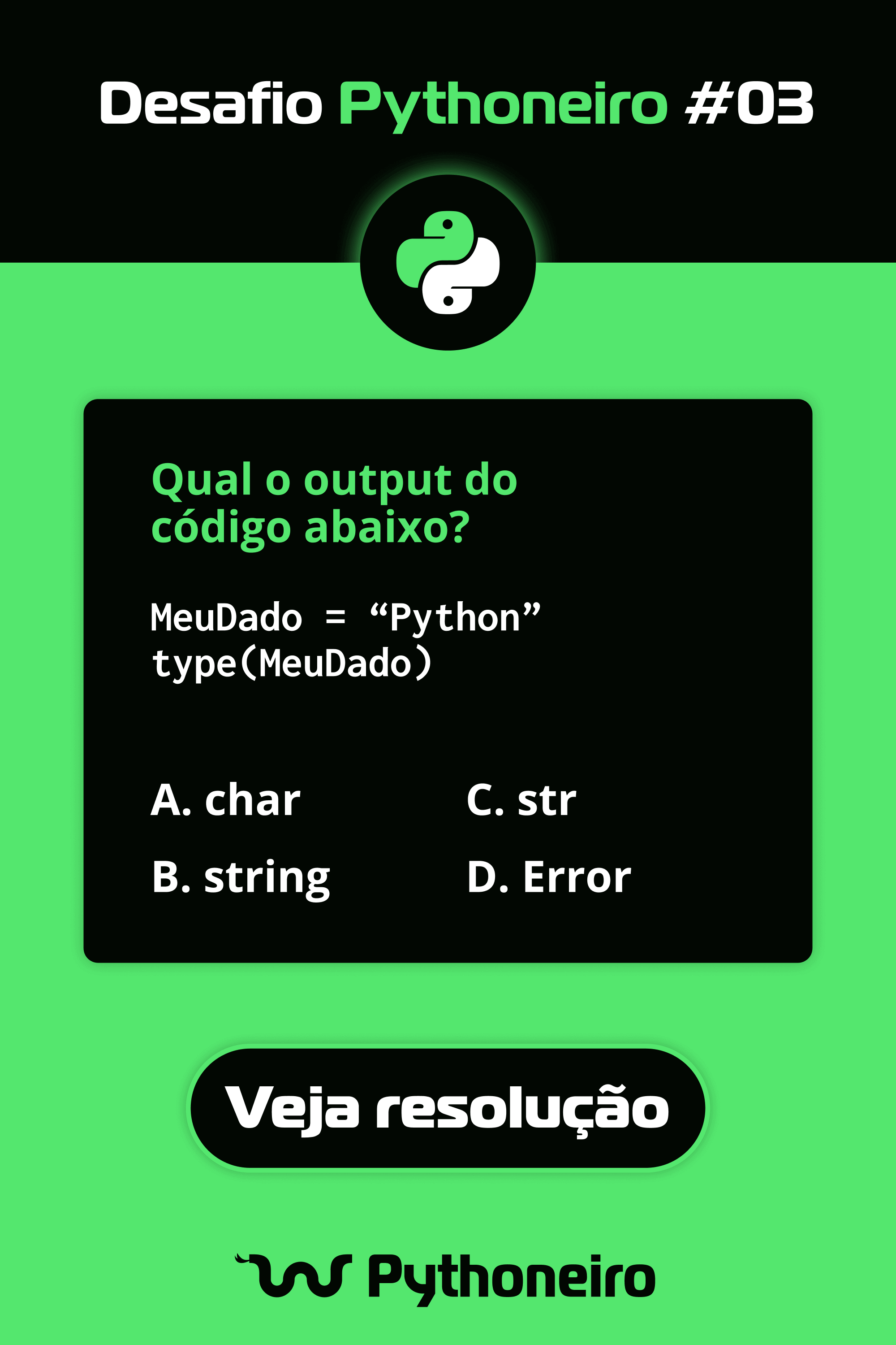 Qual o output do código abaixo?