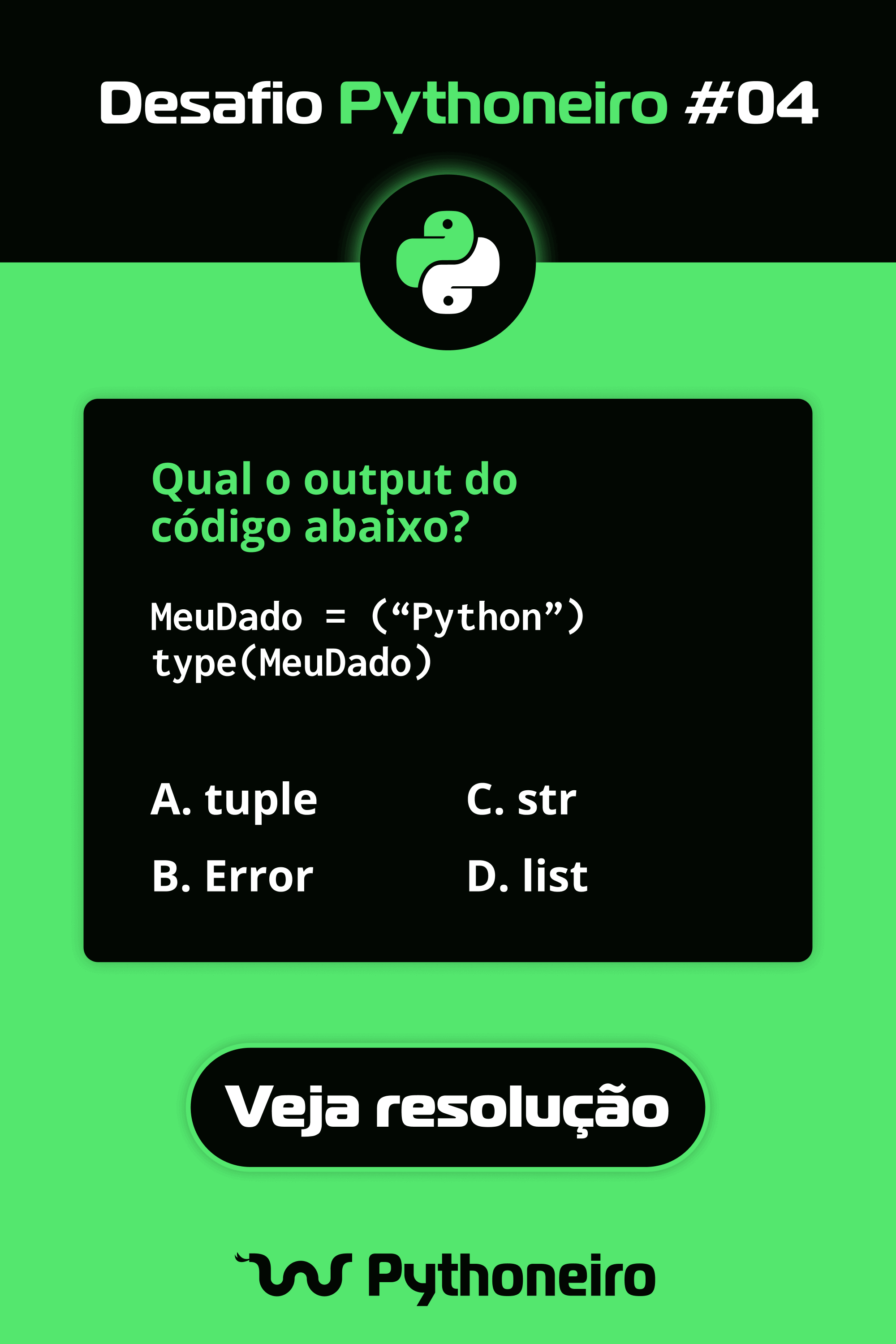 Qual o output do código abaixo?